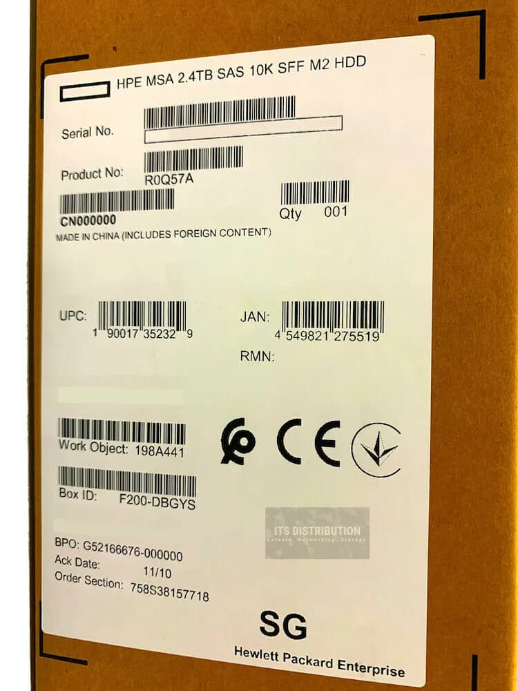 Жёсткий диск HPE MSA 2.4TB SAS 12G Enterprise 10K SFF (2.5in) M2 3yr Wty HDD