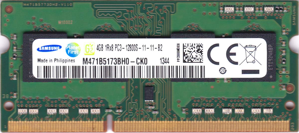 M471B5173BH0-CK0 Оперативная память Samsung 1x 4GB DDR3-1600 SODIMM PC3-12800S Single Rank x8 Module