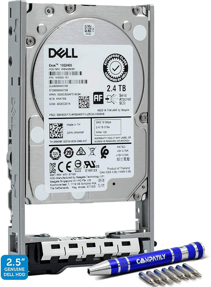 Жесткий диск Dell 2.4TB SFF 2.5" SAS 10k 12Gb, 400-AUQX