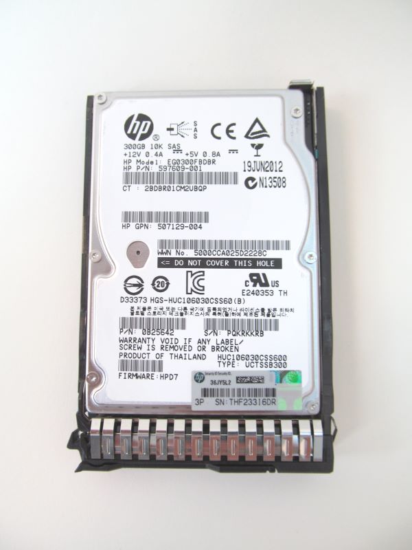 HPE 300GB 2,5"(SFF) SAS 10K 6G SC DS HDD