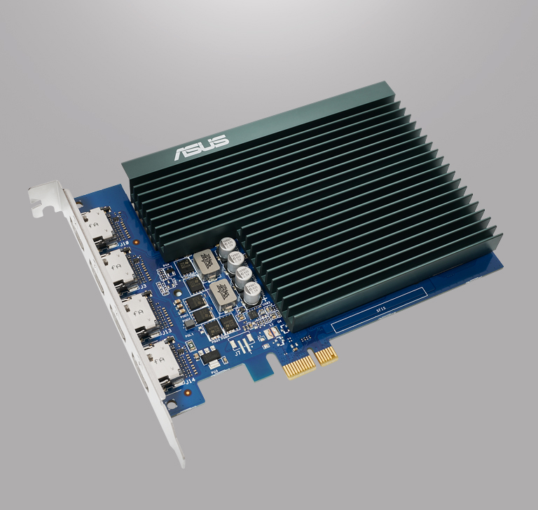 Видеокарта Asus PCI-E GT730-4H-SL-2GD5 NVIDIA GeForce GT 730 2Gb 64bit GDDR5 902/5010 HDMIx4 HDCP Re