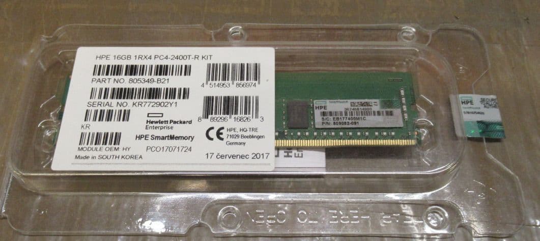 Модуль памяти HPE 16Gb 2400MHz PC4-2400T-R DDR4 1Rx8 1.20V CAS-17-17-1 [809082-091]