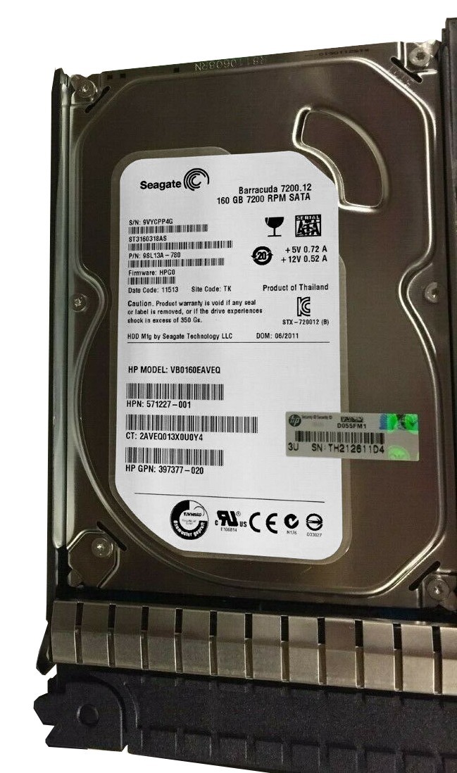 HP 160Gb p/n VB0160EAVEQ