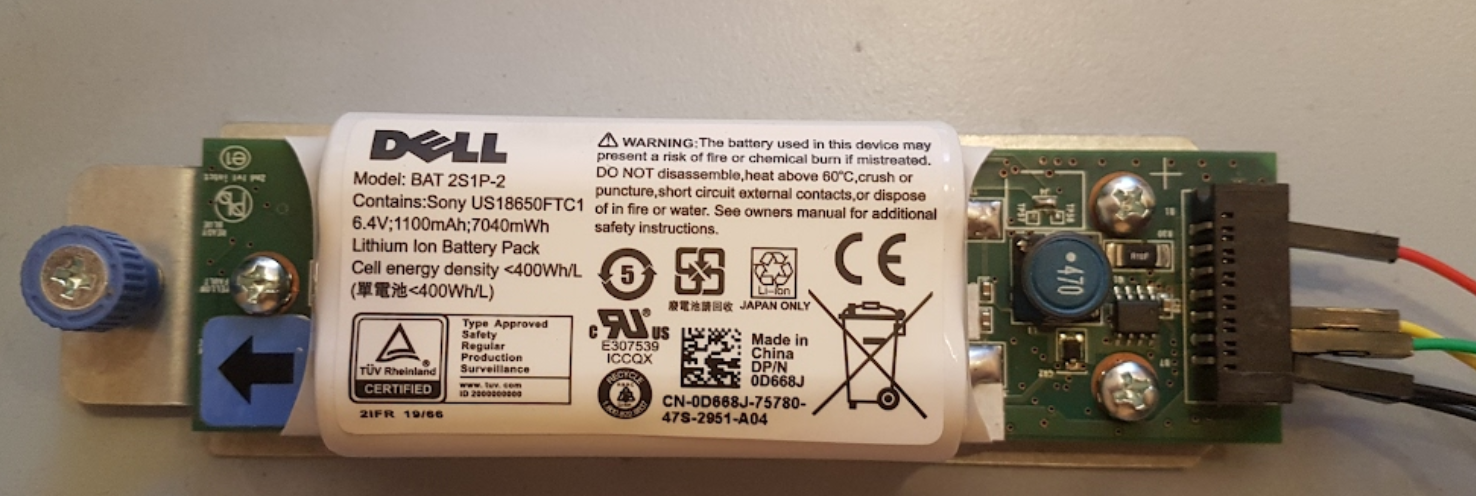 Батарея Dell BBU Raid Controller MD32X0 MD32X0i [D668J]