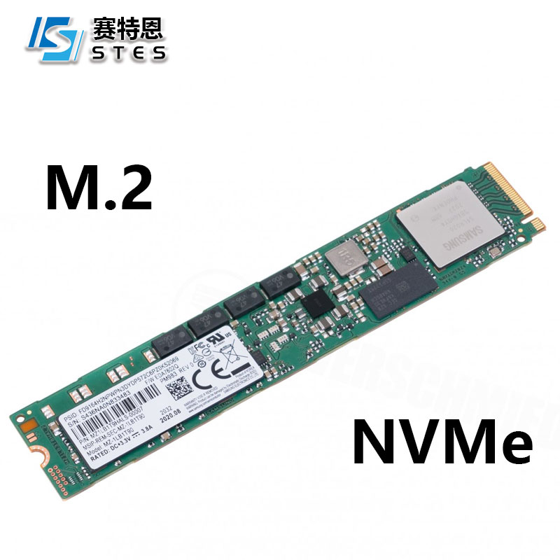 Твердотельный накопитель/ Samsung SSD PM983, 3840GB, M.2(22x110mm), NVMe, PCIe 3.0 x4, 3D TLC, R/W 3000/1400MB/s, IOPs 480 000/42 000, TBW 5466, DWPD 1.3 (12 мес.)