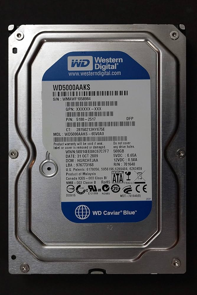 Накопитель HDD SATA-II Caviar 7200 SE16 500Gb 