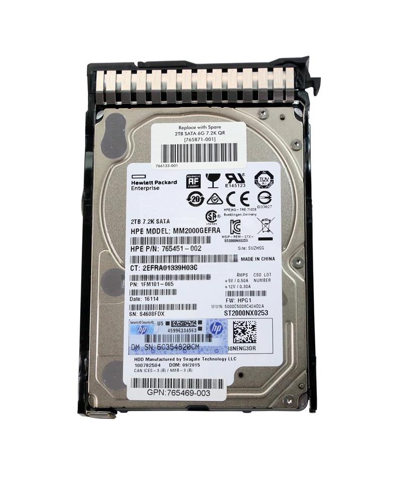 Жесткий диск HP 2TB SATA 7.2K 6G SC SFF HDD [765451-002] NEW