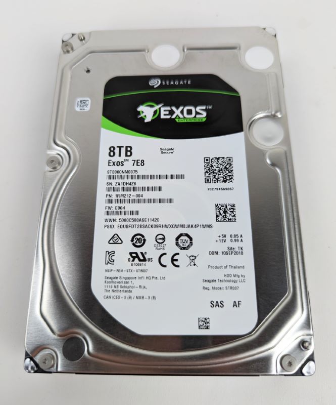 Жесткий диск/ HDD Seagate SAS 8TB Enterprise Capacity 12Gb/s 256Mb 1 year warranty (replacement ST8000NM001A)
