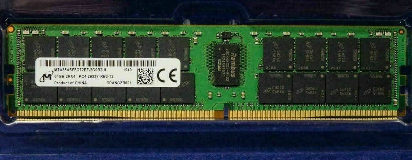 Оперативная память Micron DDR4 RDIMM 64GB 2Rx4 3200 MHz ECC Registered (MTA36ASF8G72PZ-3G2) (id 7974)