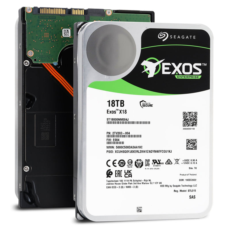Жесткий диск Seagate SAS 3.0 18Tb ST18000NM004J Server Exos X18 512E (7200rpm) 256Mb 3.5