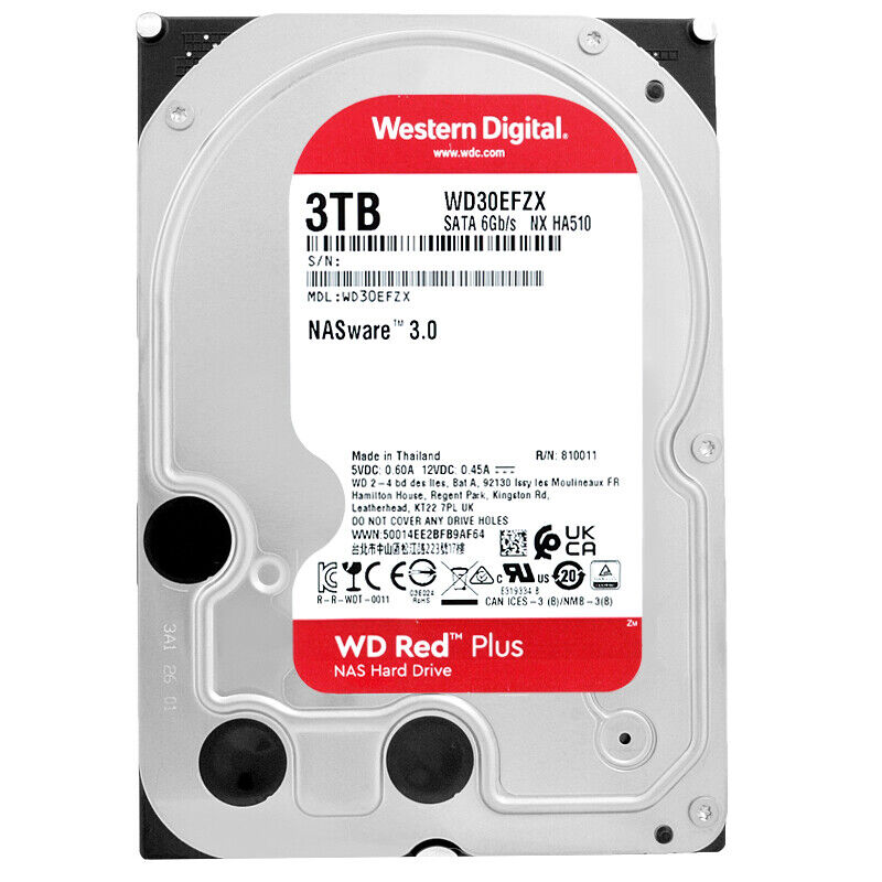 Жесткий диск WD Red WD30EFZX Hard Drive 3TB SATA3 6Gb/s 5400RPM 3.5in, 64MB Buffer, 4K, Internal NAS, Жесткий диск WD Red WD30EFZX Hard Drive 3TB, 00-00014071