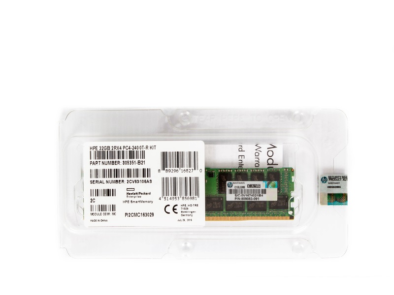 Оперативная память HP 32GB DUAL RANK X4 DDR4-2400 REG MEMORY [805351-B21] NEW