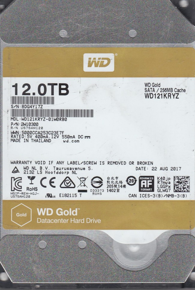  HDD WD Gold [WD121KRYZ] 12 Tb