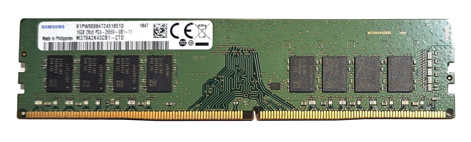 Модуль памяти DDR4 16GB Samsung M378A2K43CB1-CTD PC4-21300 2666MHz CL16 1.2V DR