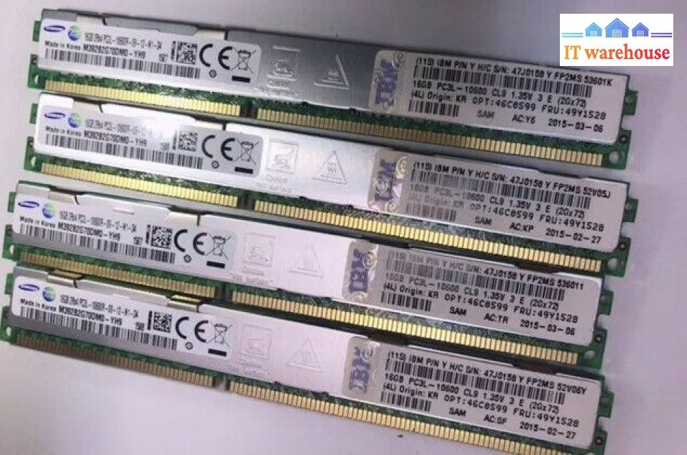 Оперативная память IBM 16GB (1x16GB, 2Rx4, 1.35V) PC3L-10600 CL9 ECC DDR3 DDR3 1333MHz VLP [47J0158] NEW