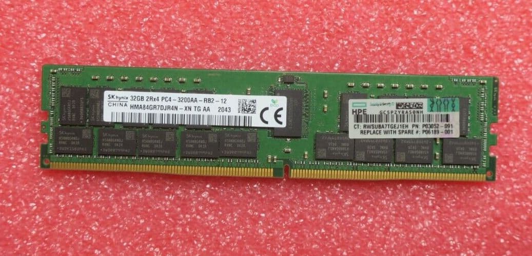 Оперативная память HPE 32GB (1x32GB) 2Rx4 DDR4-2933 CAS-21-21-21 Reg Smart Memory Kit [P03052-091]