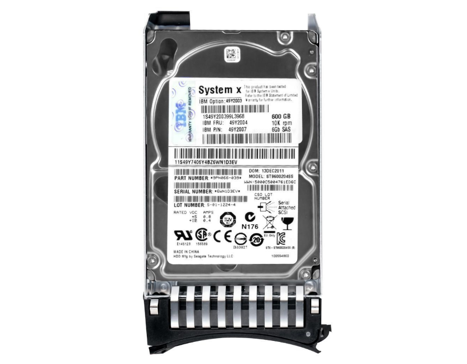6Gb SAS FRU 49Y2004 600GB