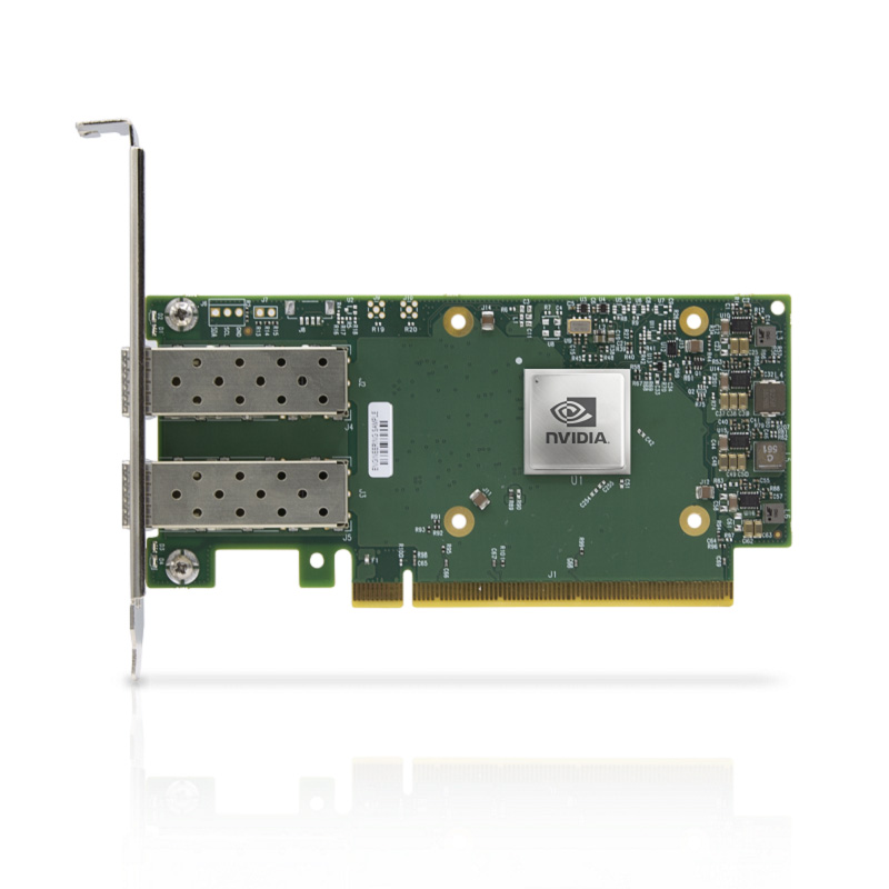 Серверный адаптер Mellanox ConnectX®-6 Dx EN card, 100GbE, Dual-port QSFP56, PCIe 4.0 x16, Crypto and Secure Boot, Tall Bracket [MCX623106AC-CDAT]