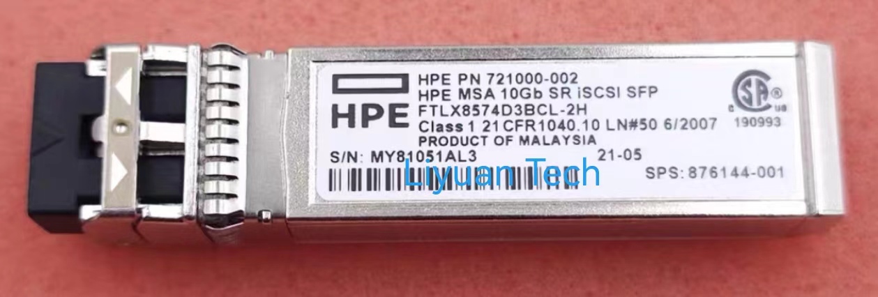 Трансивер SFP+ HP MSA 10Gb Short Range iSCSI SFP+ 4-Pack Transceiver (Finisar) 10Gbps 10GBase-SR MMF Short Wave 850nm 300m Pluggable miniGBIC LC For MSA 1060 2040 2042 2050 2052 2060 2062(721000-002)