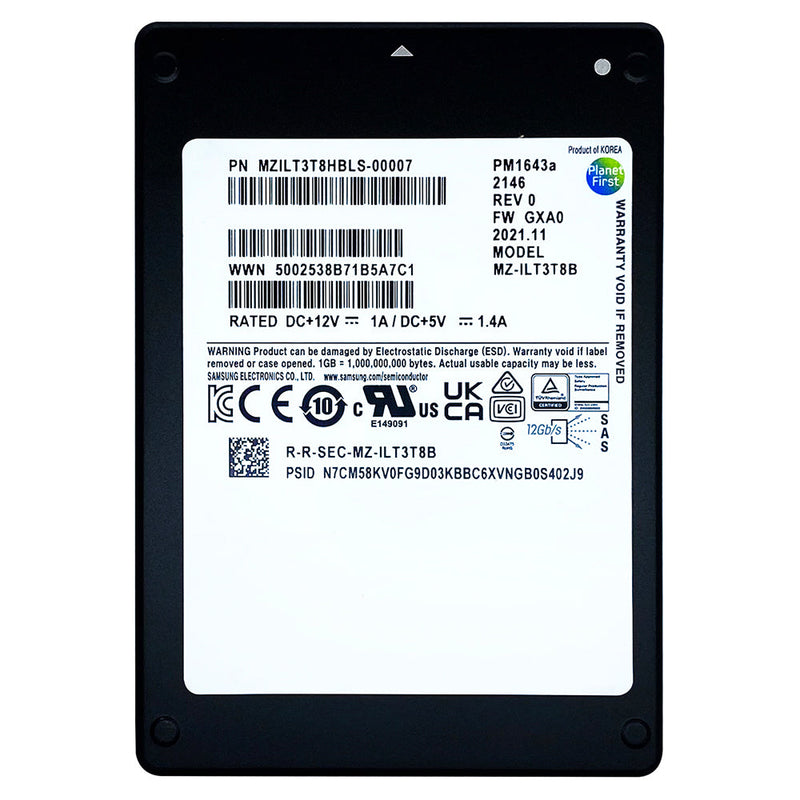 Накопитель SSD Samsung 3.84TB 12G TLC SAS SSD 2.5 [MZILT3T8HBLS-00007]