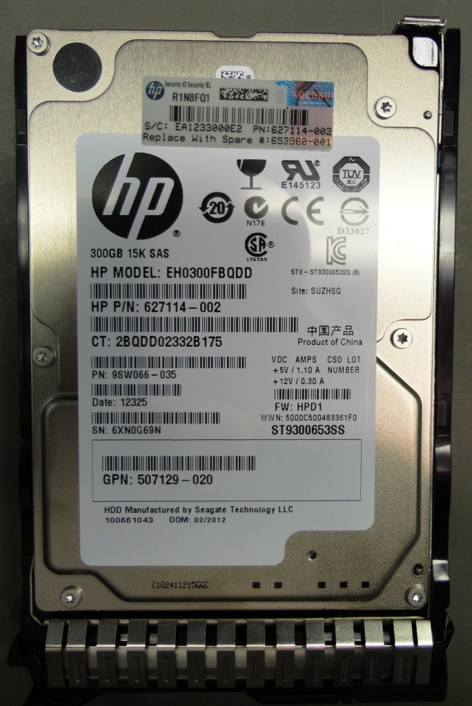 Жесткий диск HP 300GB SAS 15K 2.5 SC HDD [653960-001] NEW