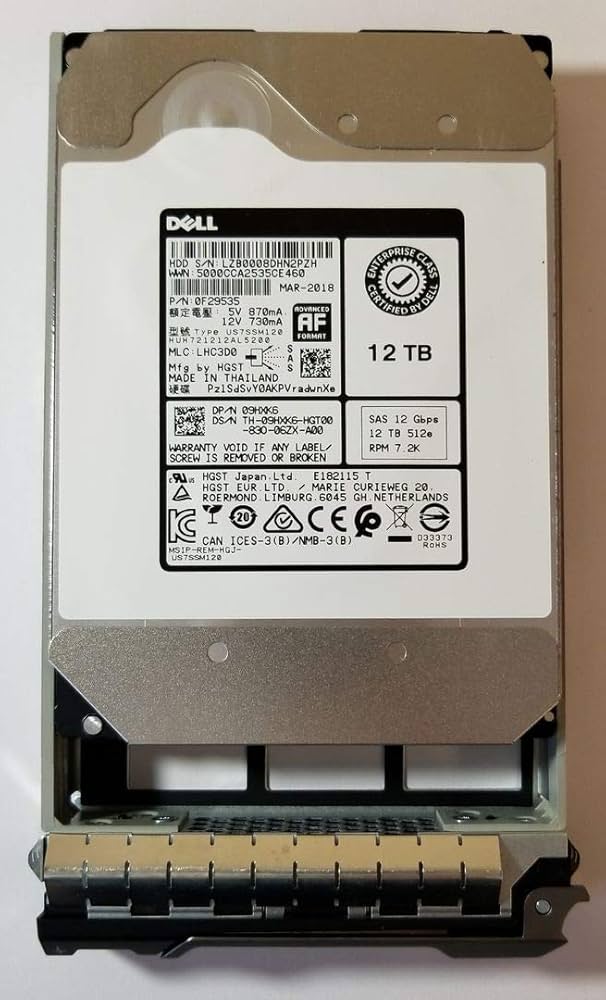 Жесткий Диск HGST Ultrastar He12 12Tb (U1200/7200/256Mb) Helium AF Instant Secure Erase 512e 12G SAS 3,5(HUH721212AL5200)