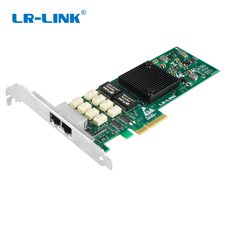 Сетевой адаптер LR-Link NIC PCIe x4, 2 x 1G, Base-T, Intel I350 chipset (FH+LP)