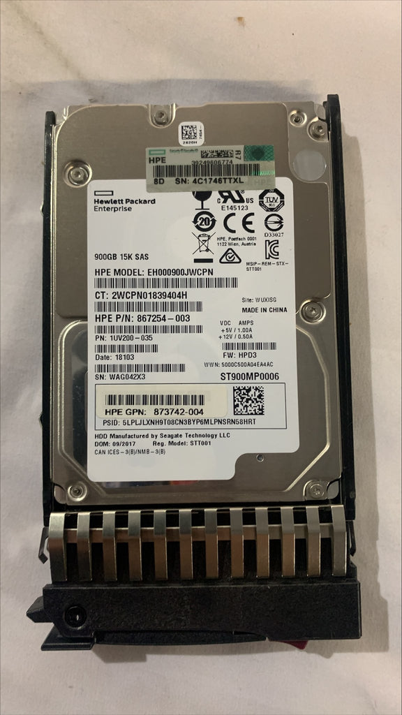 Жесткий диск hpe 900gb 15k sas 12g 2.5"