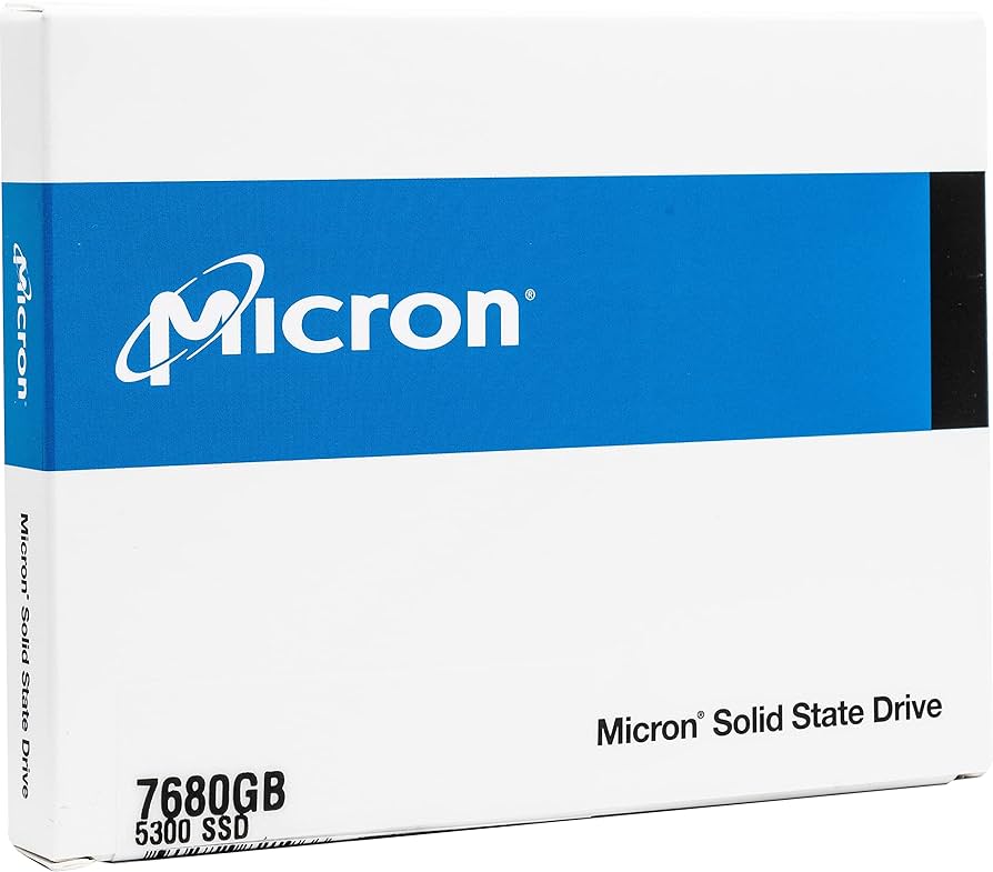 Серверный SSD накопитель Micron 5300 PRO 7.68 ТБ (MTFDDAK7T6TDS) для установки в Dell R750