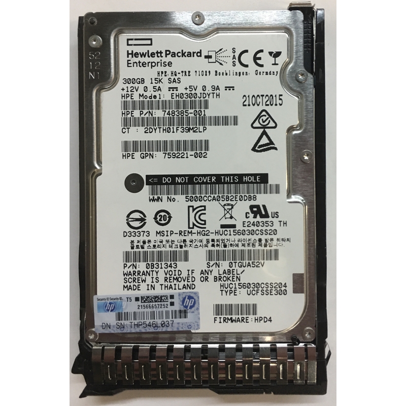 Жесткий диск HP 300GB SAS HDD - 15K, SFF, 12Gb/s SC [EH0300JDYTH] only NEW