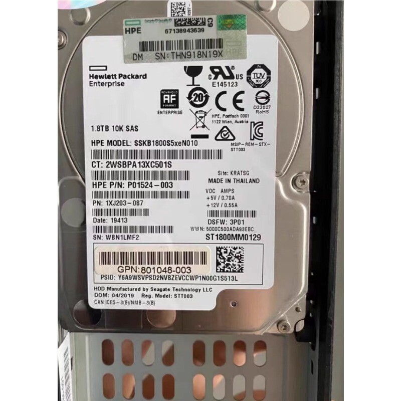 Жесткий Диск HP (Seagate) Enterprise Performance 10K HDD v9 1.8Tb U1200 10000 256Mb 12G AF 512e/4Kn SAS 2,5 For 3PAR StoreServ 8000 8200(SSKB1800S5xeN010)